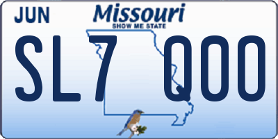 MO license plate SL7Q0O