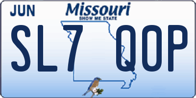 MO license plate SL7Q0P