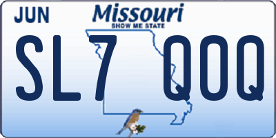 MO license plate SL7Q0Q