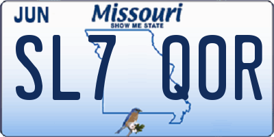MO license plate SL7Q0R