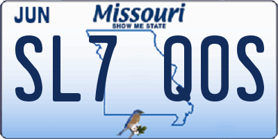MO license plate SL7Q0S