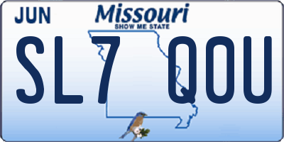 MO license plate SL7Q0U