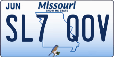 MO license plate SL7Q0V