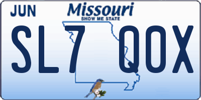 MO license plate SL7Q0X