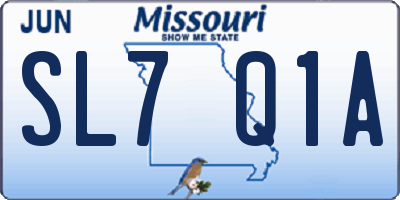 MO license plate SL7Q1A
