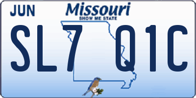 MO license plate SL7Q1C
