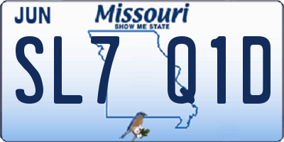 MO license plate SL7Q1D
