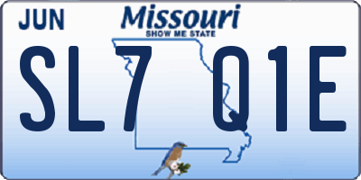 MO license plate SL7Q1E