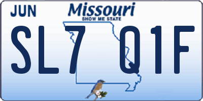 MO license plate SL7Q1F