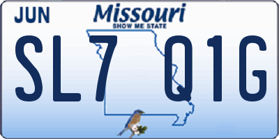 MO license plate SL7Q1G
