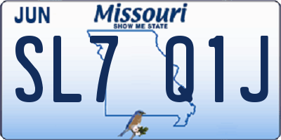 MO license plate SL7Q1J