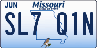 MO license plate SL7Q1N