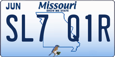 MO license plate SL7Q1R