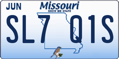 MO license plate SL7Q1S
