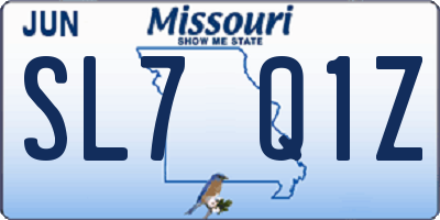 MO license plate SL7Q1Z