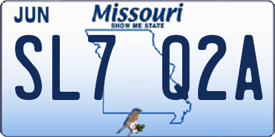 MO license plate SL7Q2A