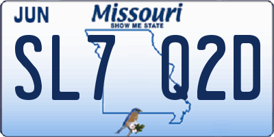 MO license plate SL7Q2D