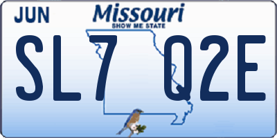 MO license plate SL7Q2E