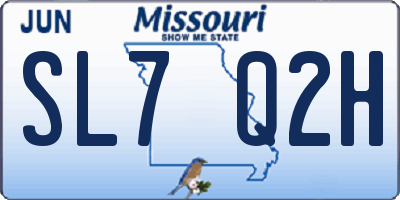MO license plate SL7Q2H