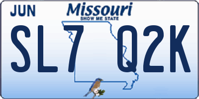 MO license plate SL7Q2K