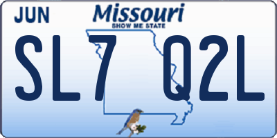 MO license plate SL7Q2L