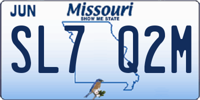 MO license plate SL7Q2M