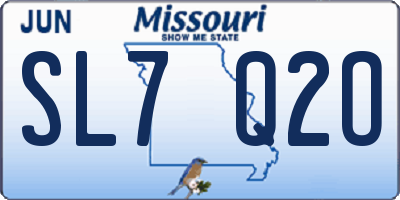 MO license plate SL7Q2O