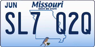 MO license plate SL7Q2Q