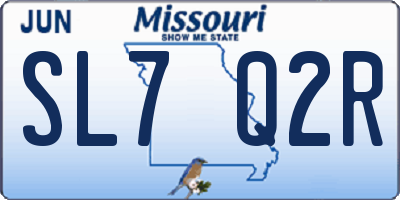 MO license plate SL7Q2R