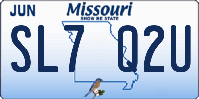 MO license plate SL7Q2U