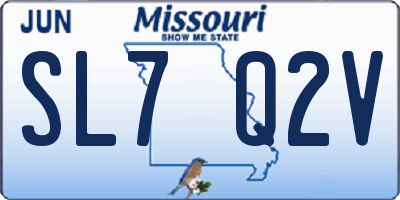 MO license plate SL7Q2V