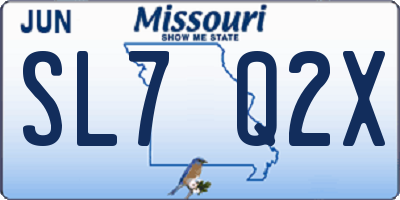 MO license plate SL7Q2X