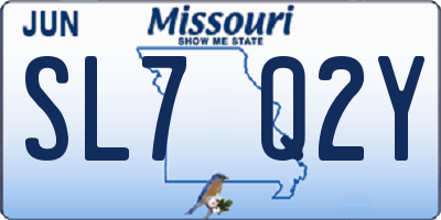 MO license plate SL7Q2Y