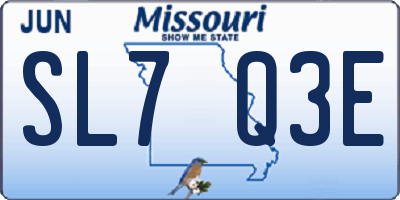 MO license plate SL7Q3E