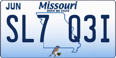 MO license plate SL7Q3I