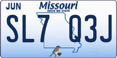 MO license plate SL7Q3J