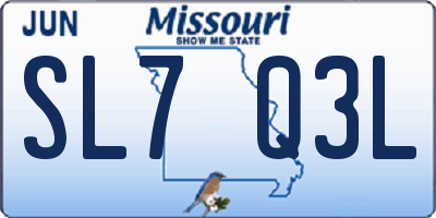 MO license plate SL7Q3L