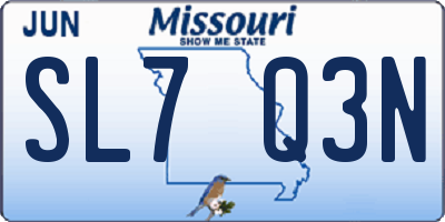MO license plate SL7Q3N
