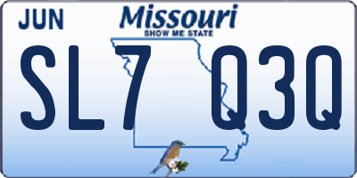 MO license plate SL7Q3Q