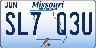 MO license plate SL7Q3U