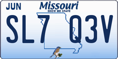 MO license plate SL7Q3V