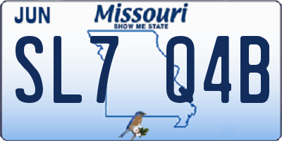MO license plate SL7Q4B