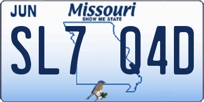 MO license plate SL7Q4D