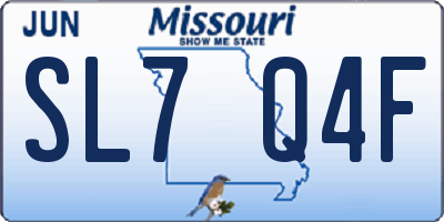 MO license plate SL7Q4F