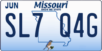 MO license plate SL7Q4G