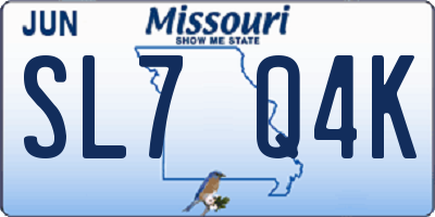 MO license plate SL7Q4K
