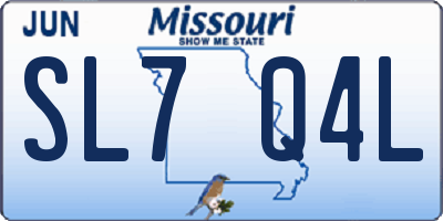 MO license plate SL7Q4L