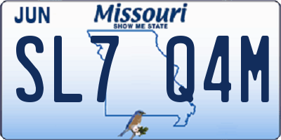 MO license plate SL7Q4M