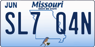 MO license plate SL7Q4N