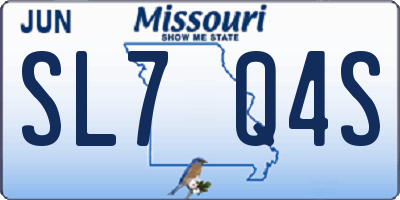 MO license plate SL7Q4S